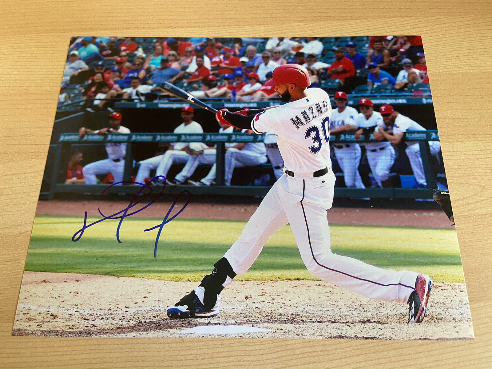 Nomar Mazara Chicago White Sox Texas Rangers Autographed Signed 8X10 Photo Poster painting W/COA