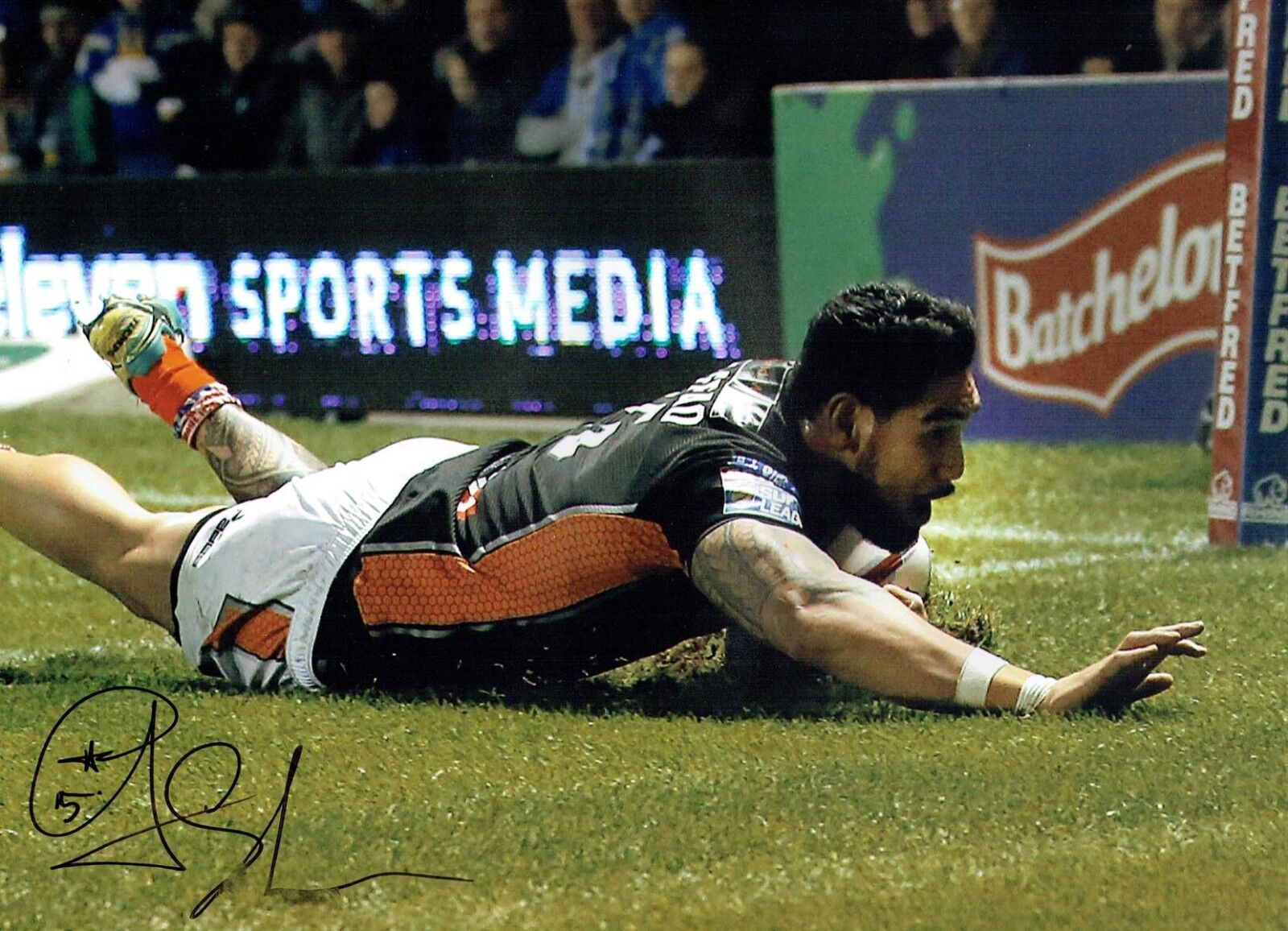 Jesse SENE LEFAO Castleford Rugby Signed Autograph 16x12 Photo Poster painting 1 AFTAL COA