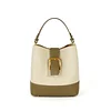 Stylish Dual Colors Leather Women's Bucket Bag