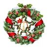 DIY Christmas Wreath Wall Hanging Cross stitch Kit - 11CT Stamped