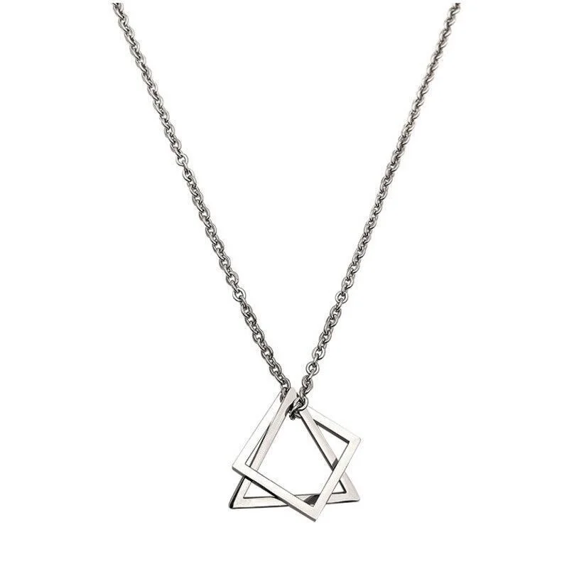 Stylish Geometric Triangle Hip Hop Necklace