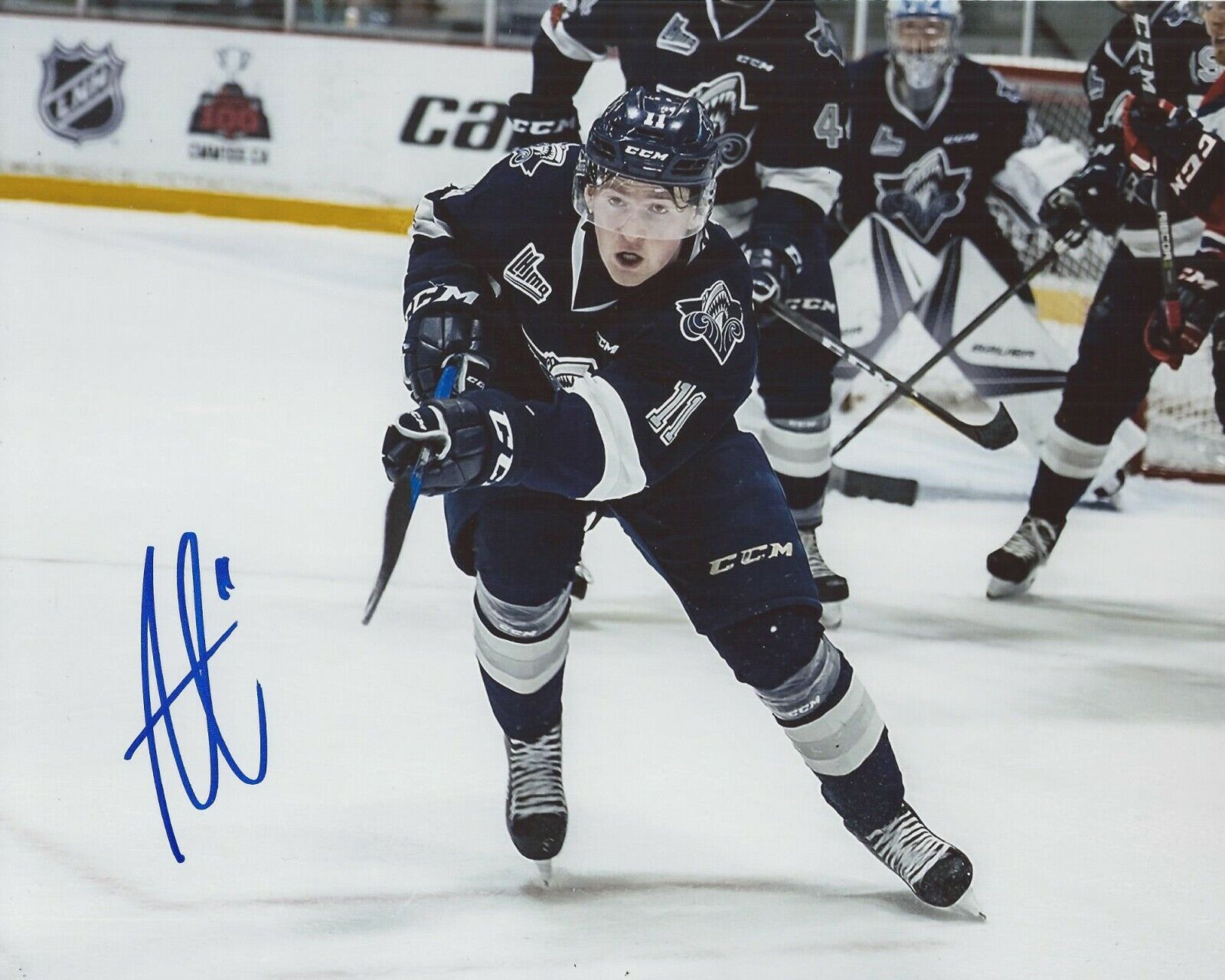 Alexis Lafreniere Signed 8×10 Photo Poster painting Rimouski Oceanic Autographed COA