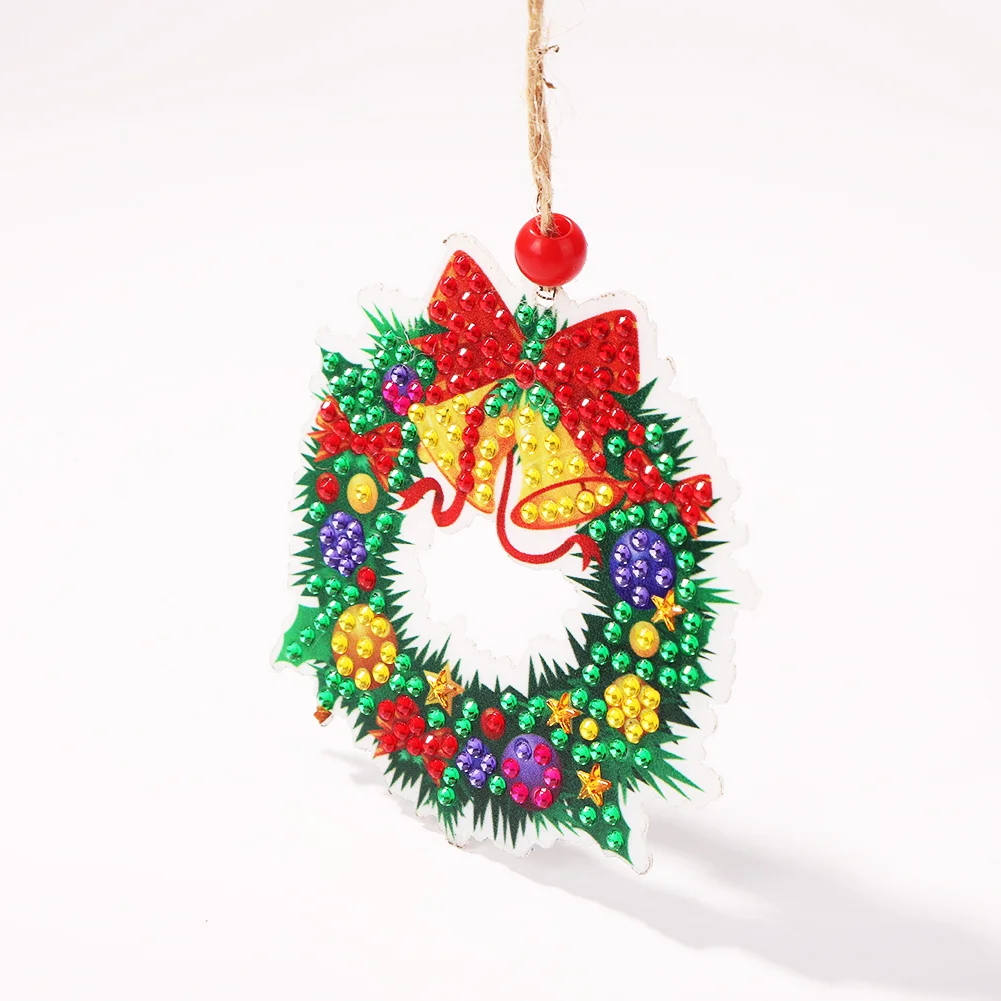 5pcs DIY Diamond Painting Xmas Trees Pendant(Double Sided)