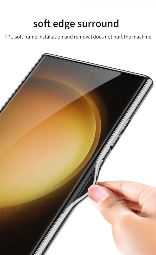 Samsung S24Ultra Mobile Phone Case Electroplated Plain Leather Anti-fall Leather Case