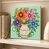 Framed White Vase -  DIY Button Art Painting Kit for Creativity DIY Pearl Dot Crafts for Gift Home Wall Decor 30*30CM