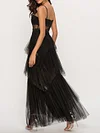 Spaghetti-Neck Empire Split-Joint See-Through A-Line Maxi Dress