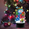 DIY Diamond Painting 7 Color Night Light Lamp Home Decoration Ornament Gift Kit(Snowman)