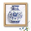 Porcelain Glass Bead Partial 11CT DIY Stamped Cross Stitch Kits for Beginners Adults Home Decor Cross Stitch Art and Crafts Kits 14.04x14.04in