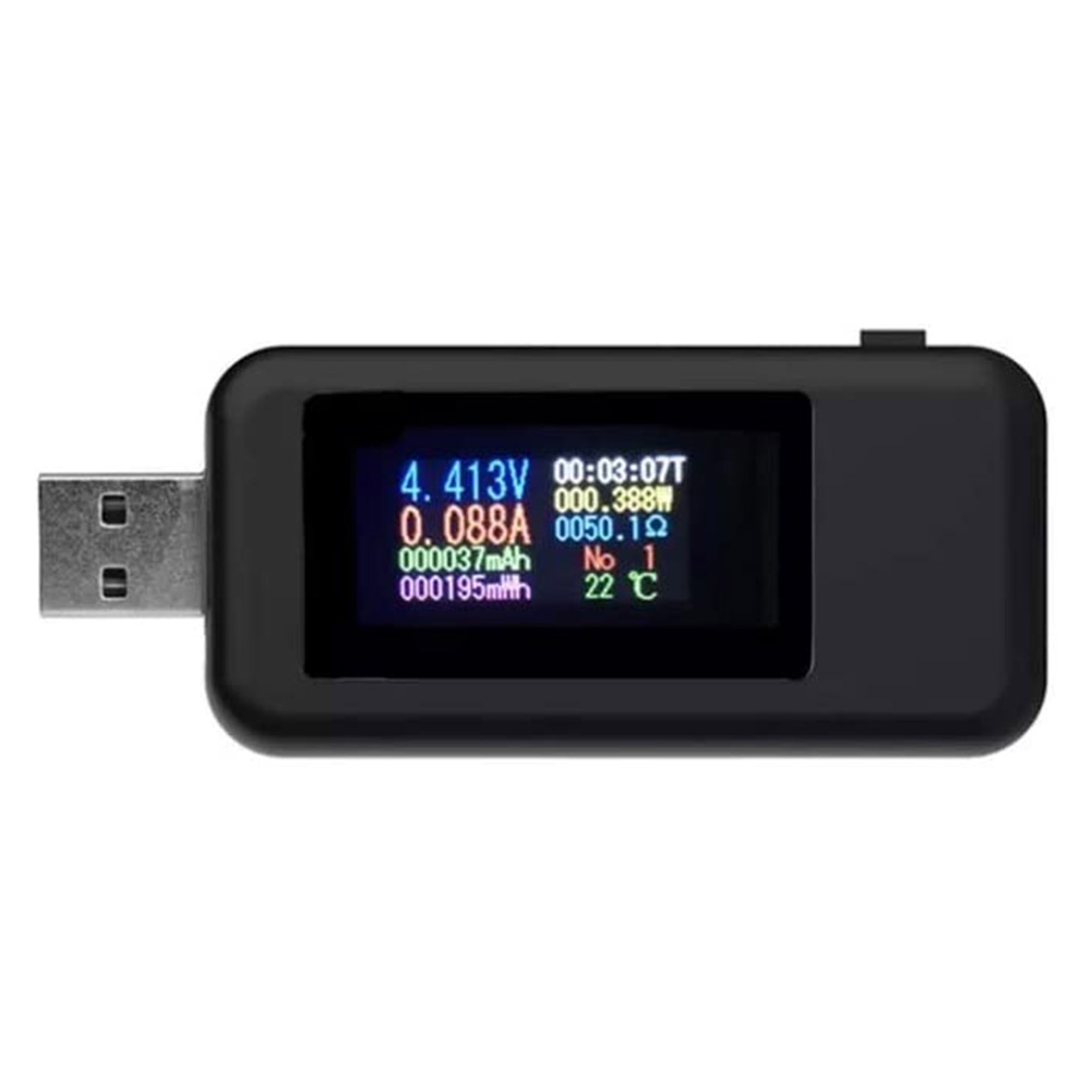 

MX18 Multimeter USB Tester Power Charger Digital Voltage Current Detector, Black, 501 Original