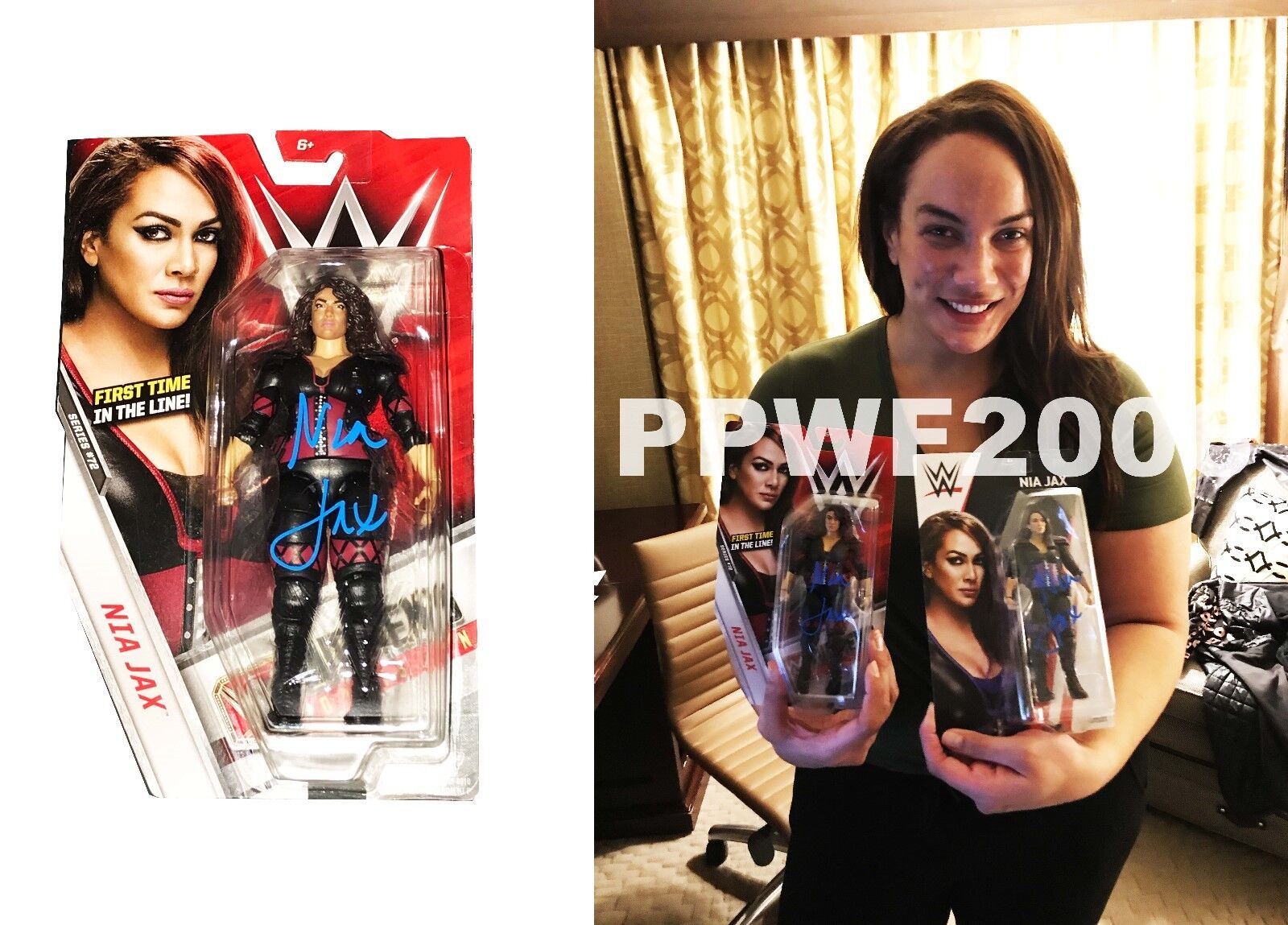 WWE NIA JAX HAND SIGNED AUTOGRAPHED ACTION FIGURE WITH PICTURE PROOF AND COA 72