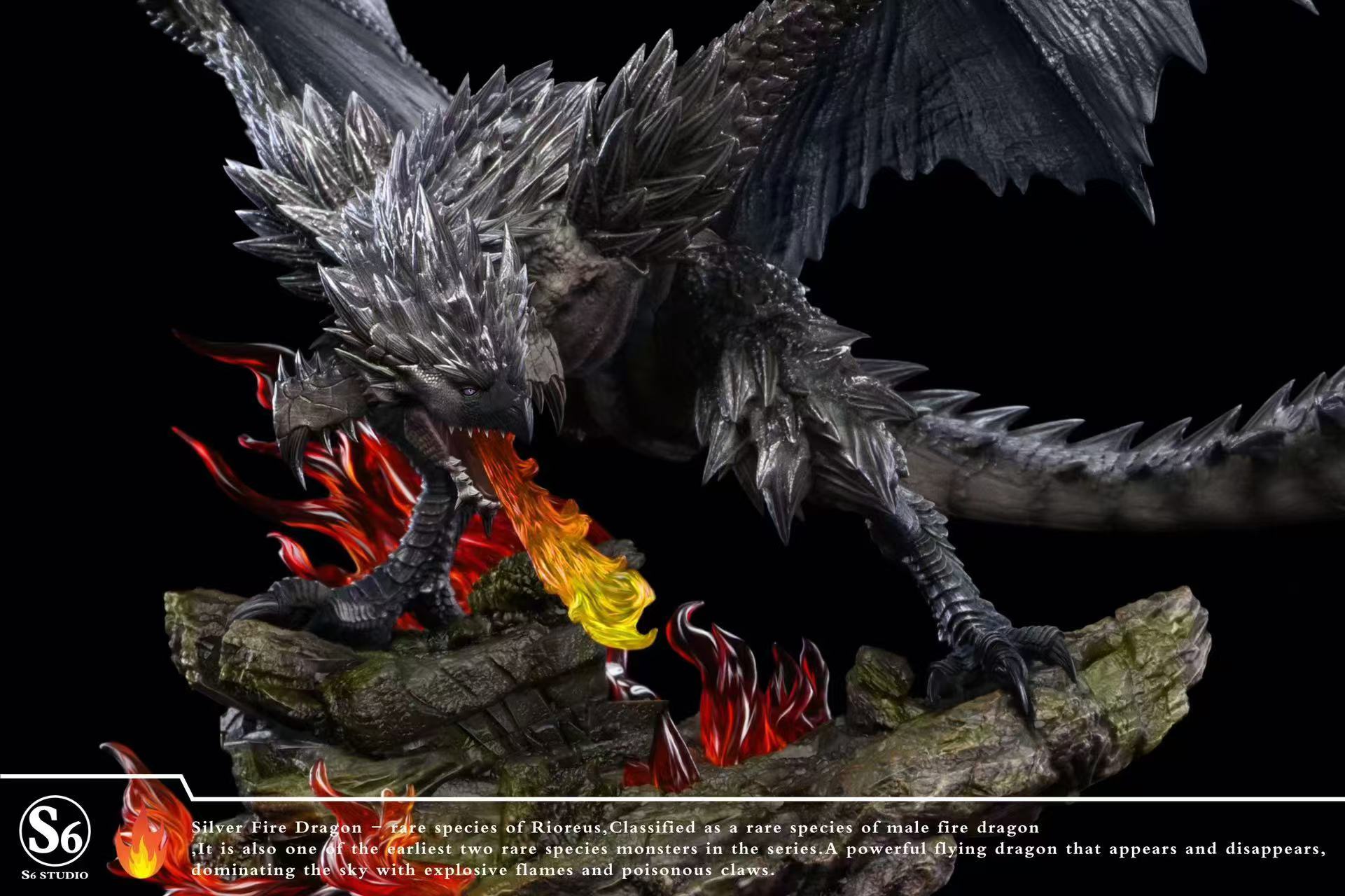 S6 Studio - Monster Hunter Series Silver Rathalos & Azure Rathalos & Rathalos Statue(GK)-