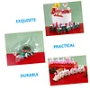 4 Pack Small Train Ornaments Christmas Train Ornaments Plastic Toys Kids Toys Train Mini Train Decorations Christmas Train Ornaments Car Models