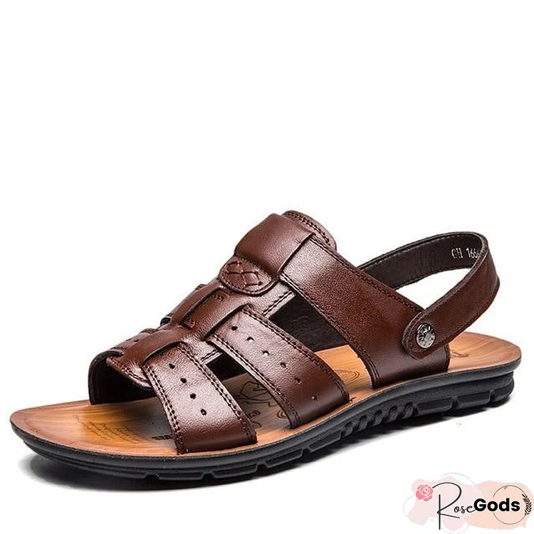 Men Sandals Summer Leather Shoes Casual Slippers Sneakers Summer Shoes Flip Flops