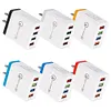 4 Ports USB Color Wall Charger Fast Charging Travel Charger US Plug Adapter