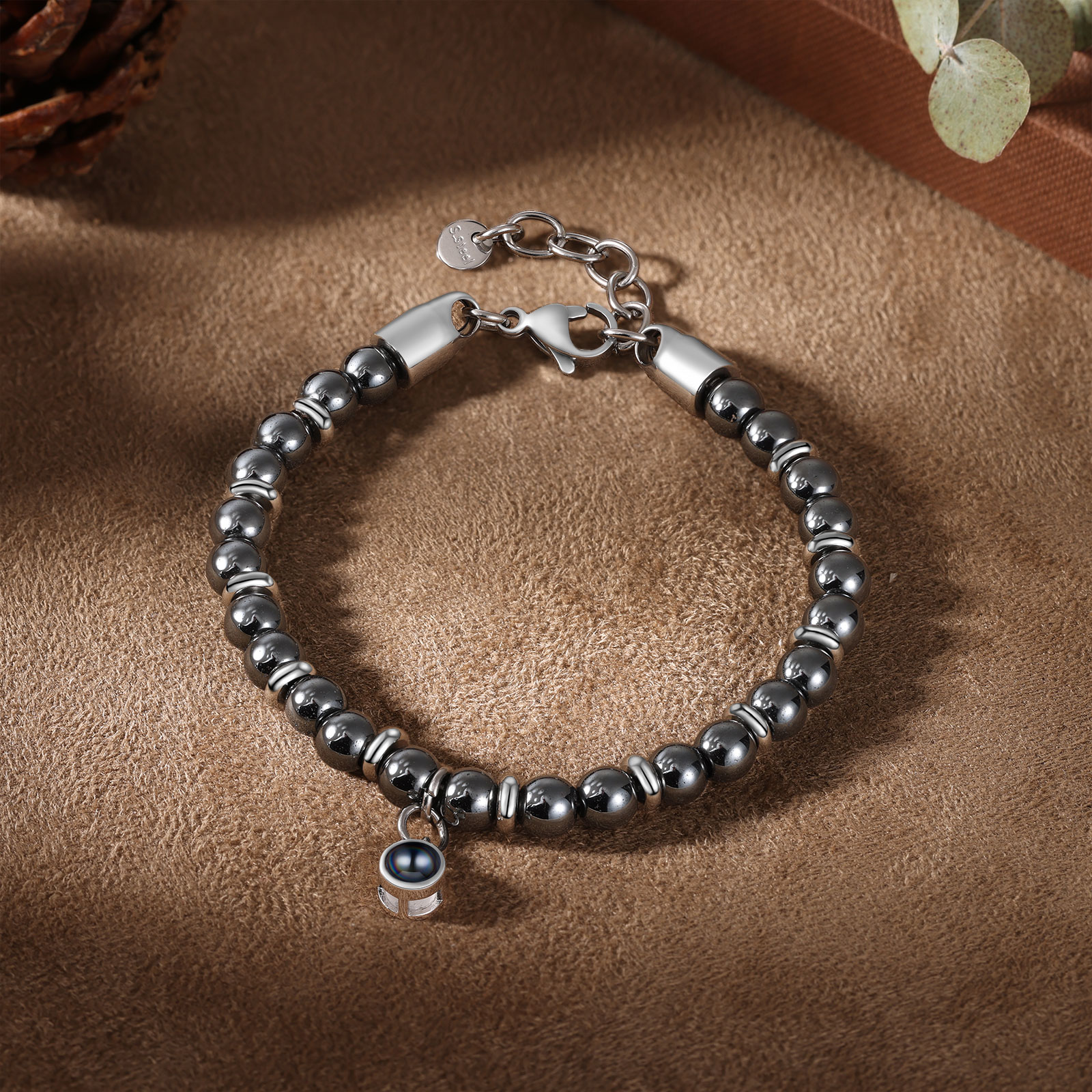 Braccialetto con proiezione personalizzato foto coppia amore Valentine 