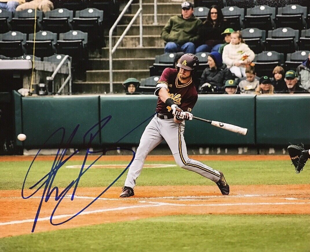 EXACT PROOF! HUNTER BISHOP Signed Autographed ASU SUN DEVILS 8x10 Photo Poster painting GIANTS