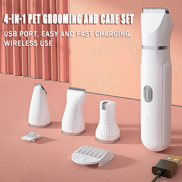 🎄Christmas Sales 49% OFF😻4-In-1 Pet Grooming And Care Set🐶 (4 Different Blades)