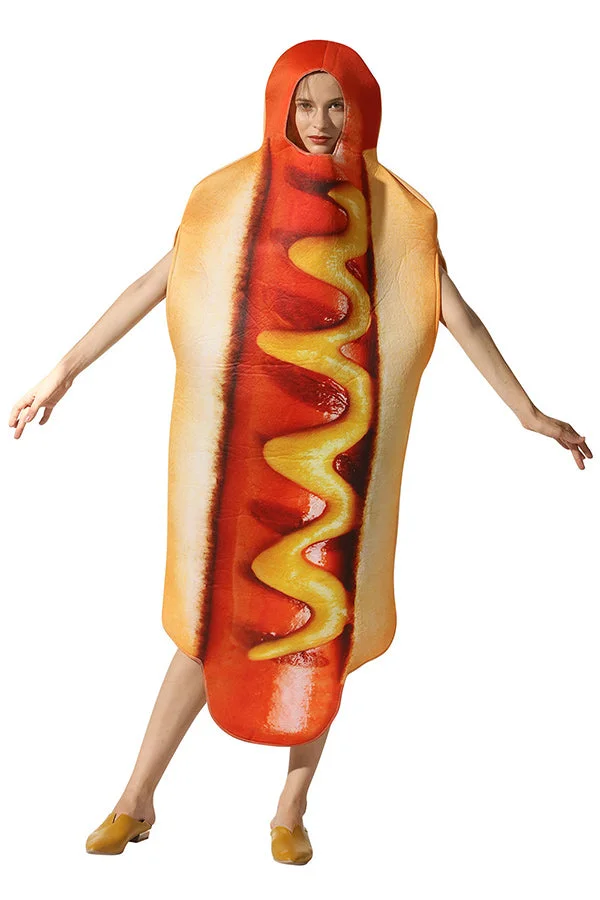 Womens Hot Dog Halloween Costume-elleschic