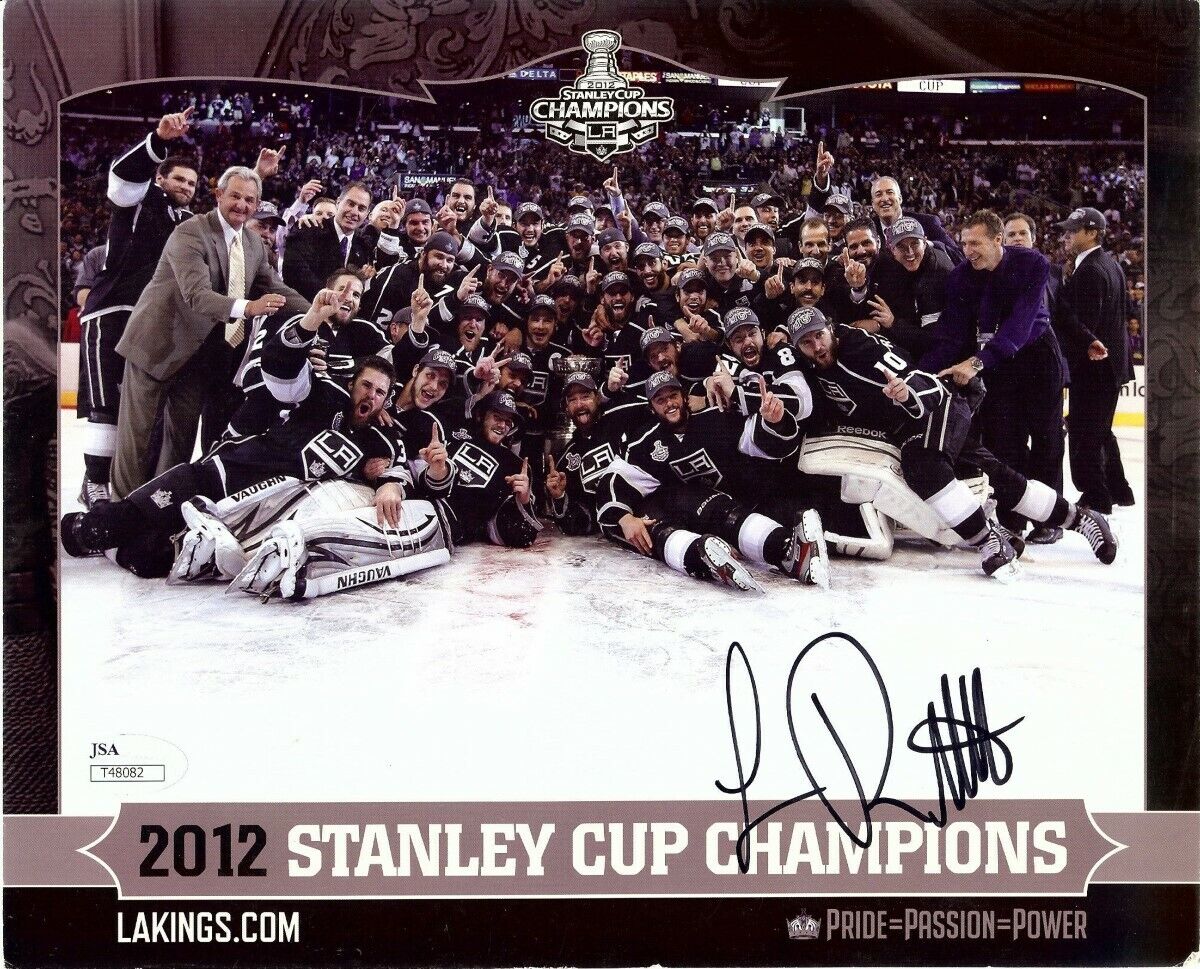 Luc Robitaille Autographed 8X10 Photo Poster painting Los Angeles Kings 2012 Staney Cup JSA COA