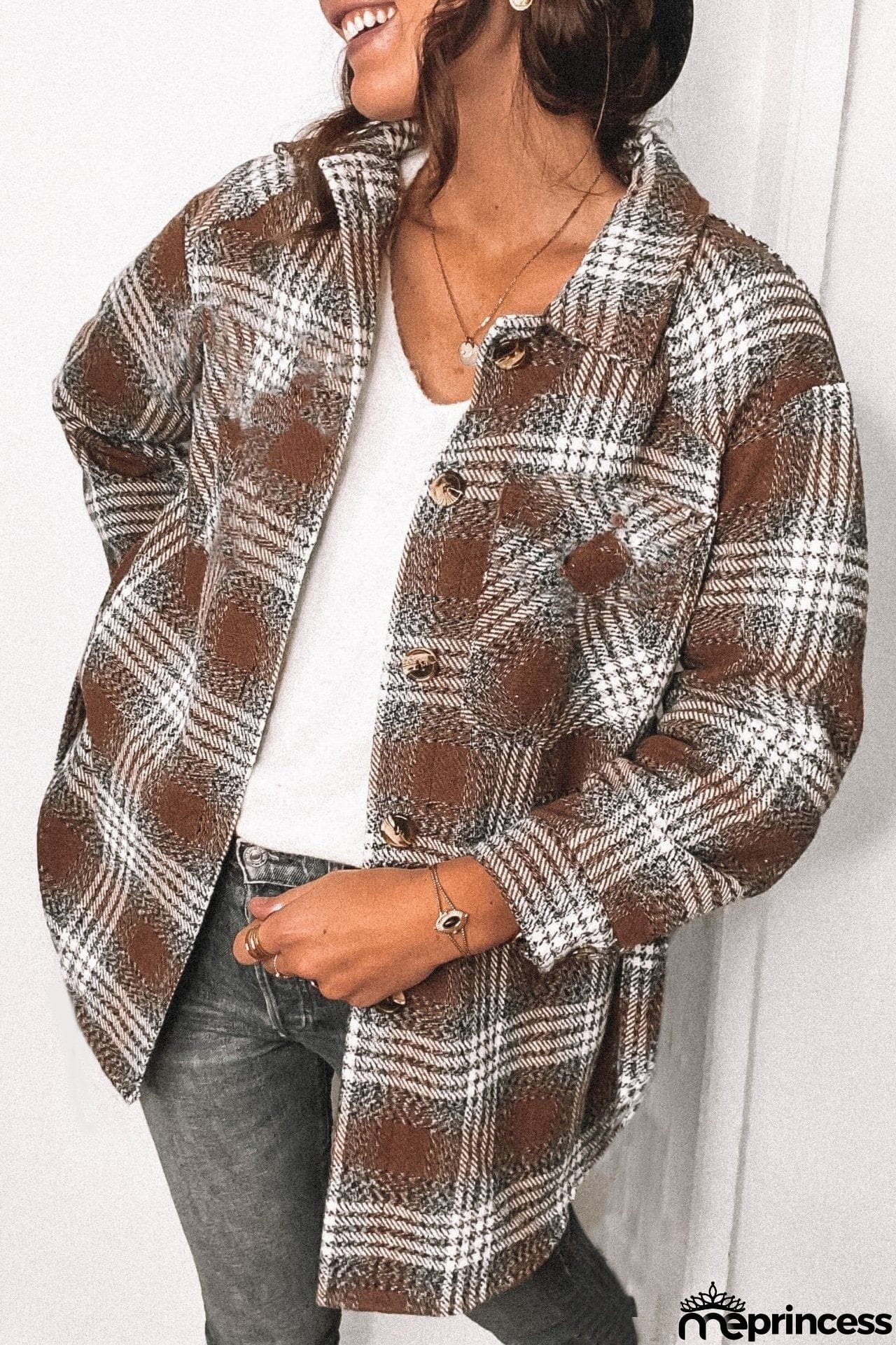 Plaid For Days Button Jackets