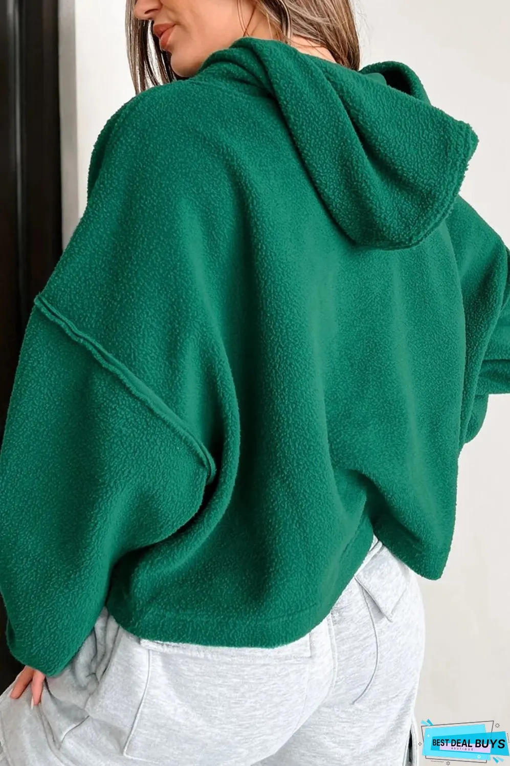Exposed Seam Long Sleeve Hoodie