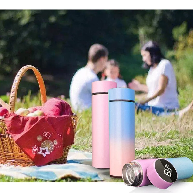 500ML Intelligent Thermos Vacuum Flasks for Tea Water Coffee Thermo Bottle Cup Temperature Display Stainless Steel Thermal Mug