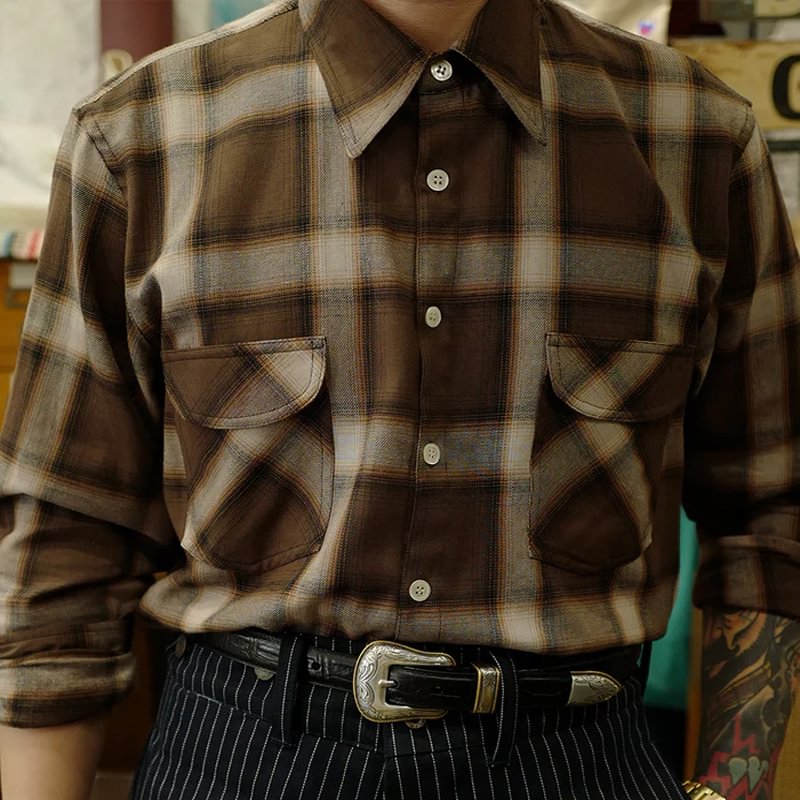 American Classic Flannel Plaid Casual Shirt