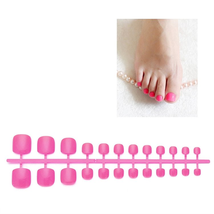 24Pc Soft Pure color oval Frosted Artificial Fake Nail Art Tip Fashion design full cover toe false nails Extension French style