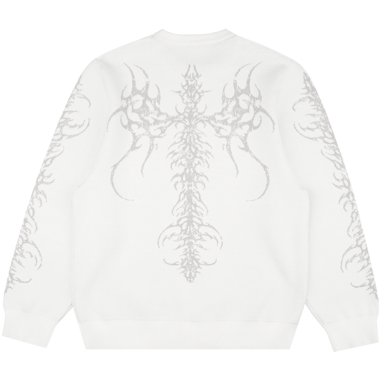 TRIBAL KNITTED SWEATER WHITE