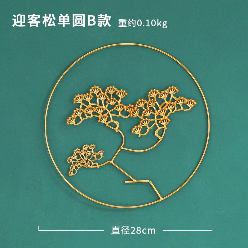 Nordic Style Leaf Shape Hanging Wall Creative Iron Ginkgo Leaf Decoration Living Room Sofa Background Wall Decor Accessories