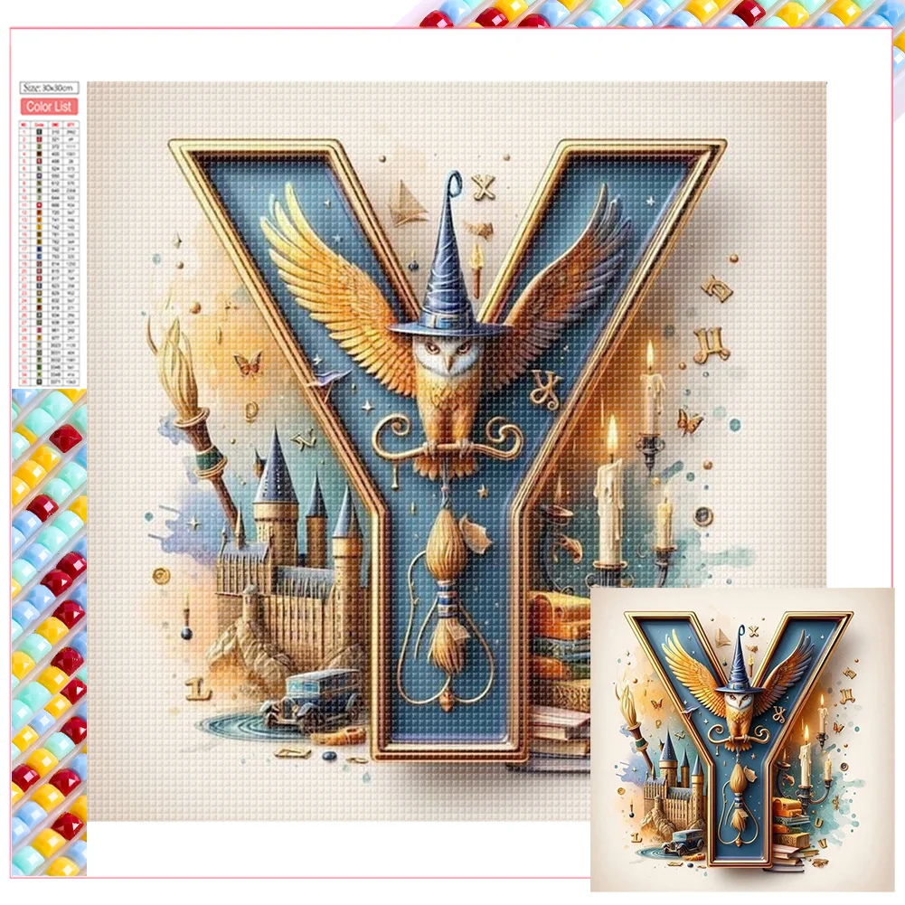 Diamond Painting - Full Square Drill - Harry Potter Letters(Canvas|35*35cm)