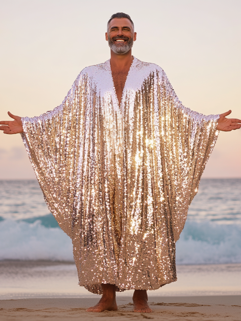 Angelus Lux Sequin Festival Party Kaftan