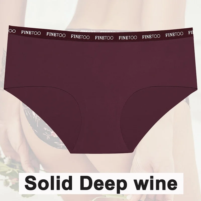 1/2PCS Set Women Panties Sexy Lingerie Seamless Underwear  Floral Female Underpants Intimates Panties Solid Color Finetoo Briefs