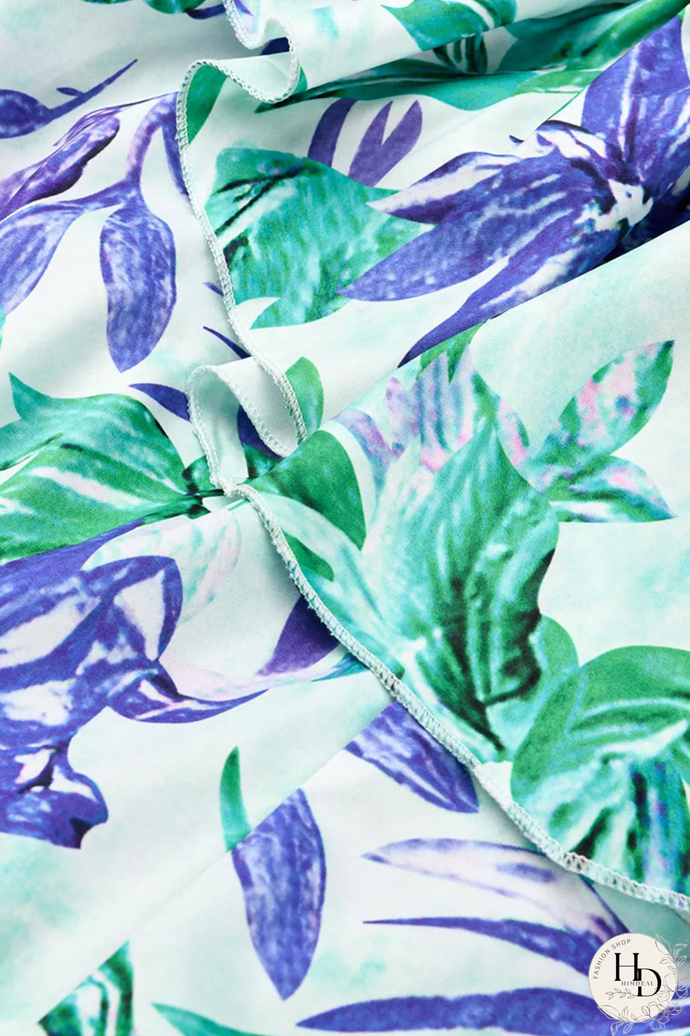 Green Casual Print Patchwork V Neck Cake Skirt Dresses