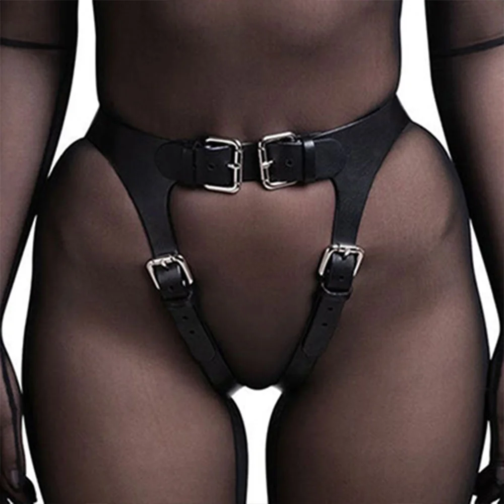 Billionm Fullyoung Sexy Women Faux Leather Lingerie Harness Belt Erotic Suspender Belt Thigh Garter Bondage Rave Gothic Clothing