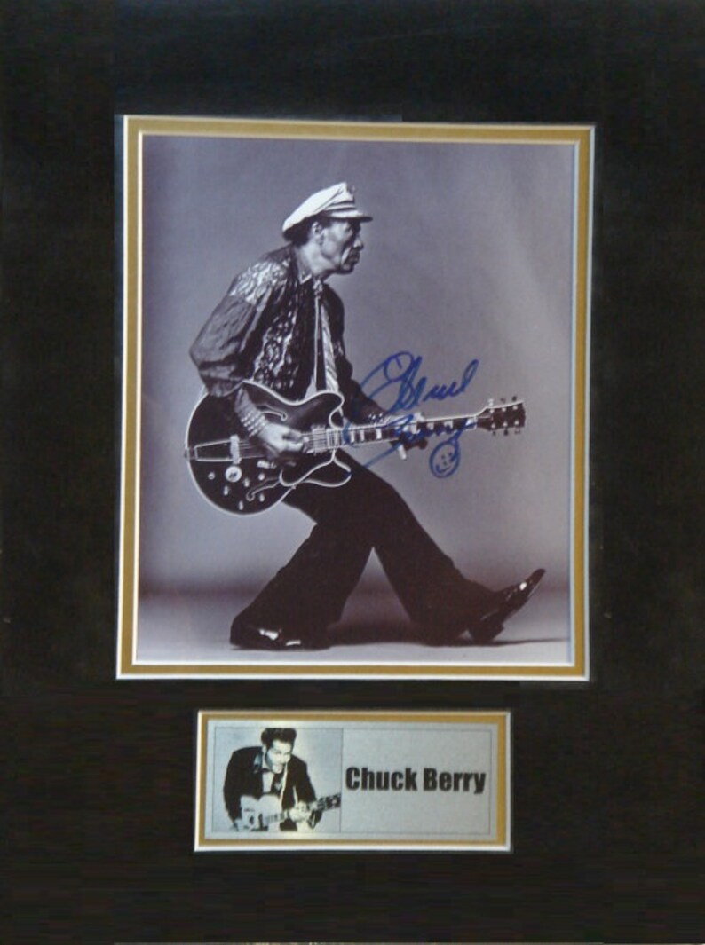 CHUCK BERRY SIGNED Photo Poster painting Plaque Father Of Rock And Roll 11x 14 wcoa