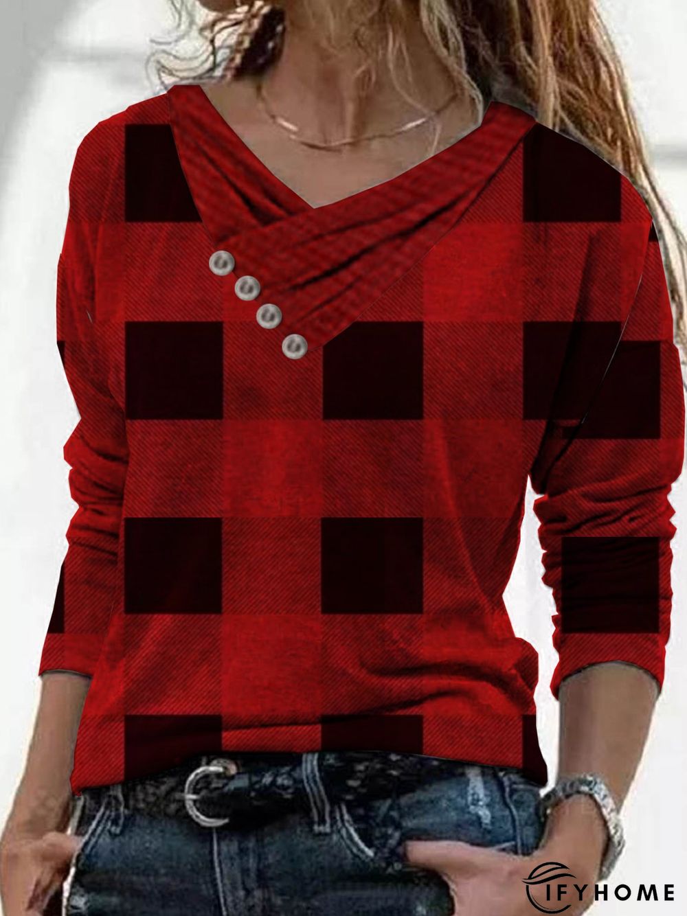 Christmas Xmas Long Sleeve Printed Top | IFYHOME