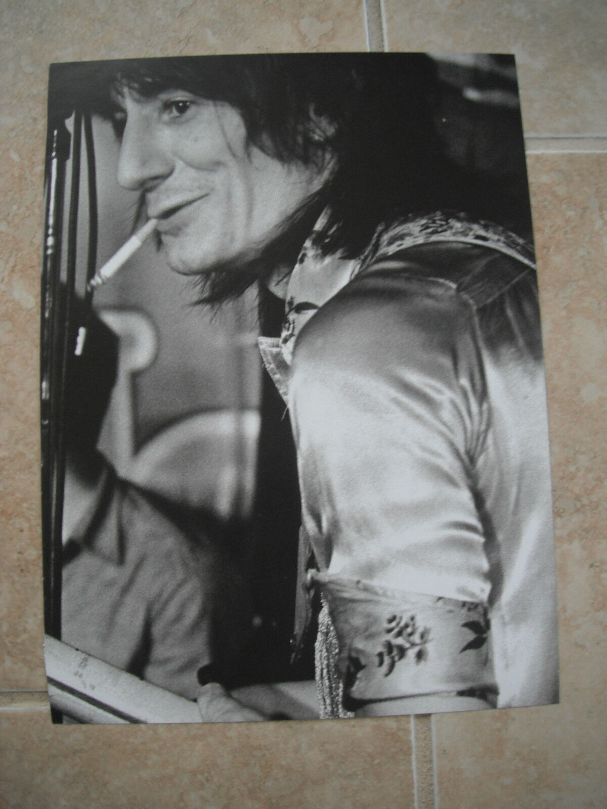 Rolling Stones Ron Wood Vtg Candid Coffee Table Book Photo Poster painting #8