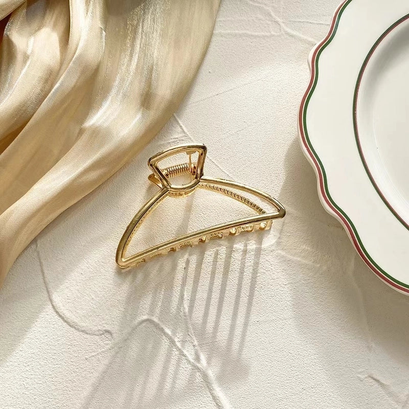 Metal Grab Clip Elegant Bow Hairpin Back Head Large Shark Clip French Pearl Clip Hair Accessories