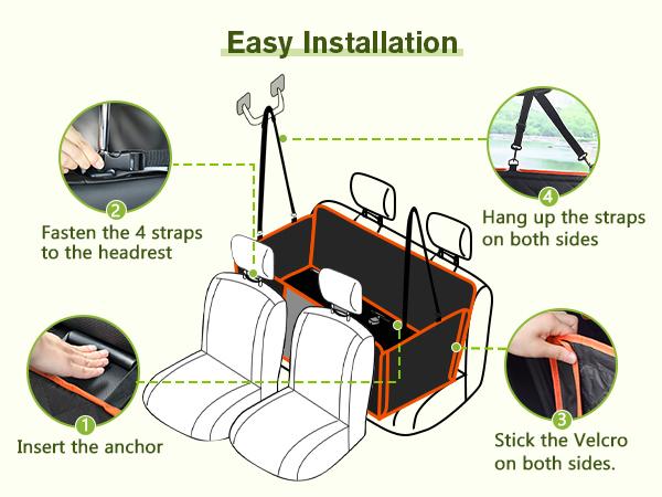Product Introduction of 【TikTokShopBacktoSchool】Upgraded Back Seat Extender for Dogs with Impact Foam, Dog Car Seat Cover with Hard Bottom Holds 400lbs 22