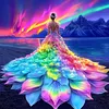Diamond Painting -DIY Round Drill Colorful Girl Dress(40x40cm)