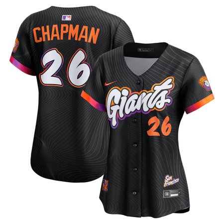 Women's San Francisco Giants #26 Matt Chapman  Anthracite 2025 City Connect Limited Jersey