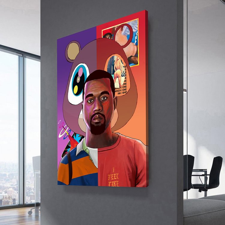Kanye West Hip Hop Music Poster Canvas Wall Art