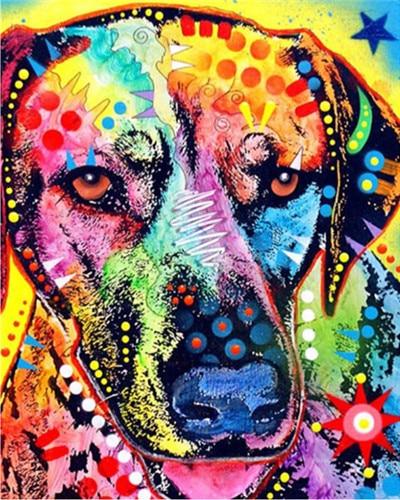 

Multicolored Dog – Paint By Numbers - 40*50CM, 501 Original