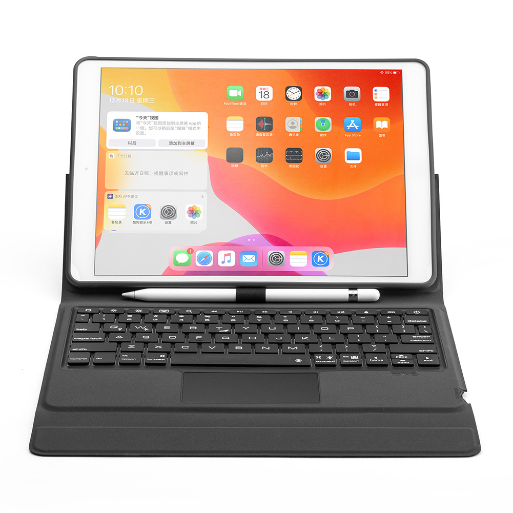 

10.2 inch Bluetooth 78 Keys Backlight Keyboard Case Stand with Touchpad, 501 Original