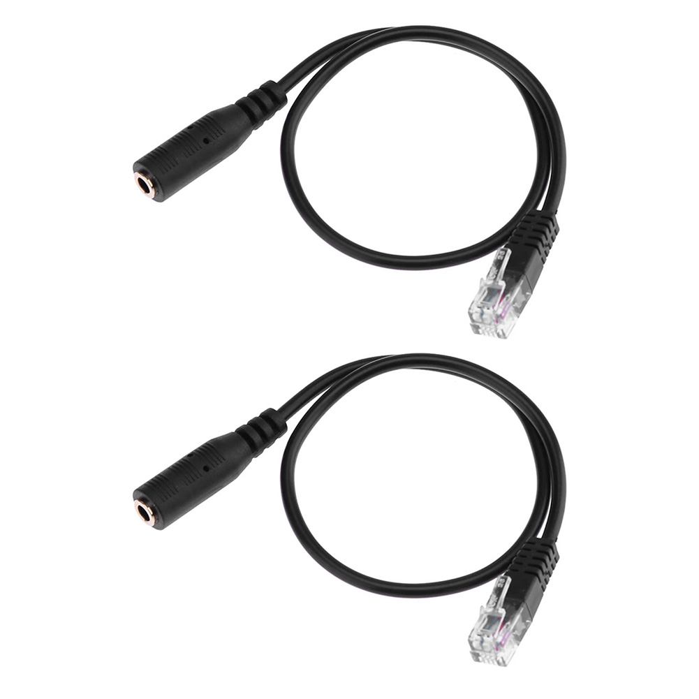 

2x 3.5mm to RJ9 Adapter Cable Headset Telephone Stereo Audio Converter Cord, 501 Original