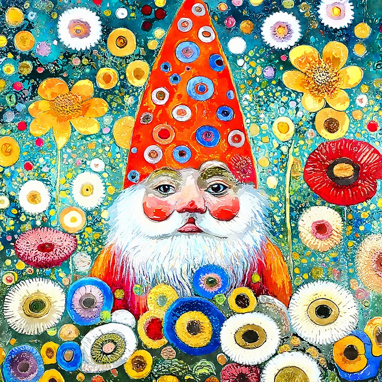 Garden Gnome 30*30CM (Canvas) Full Round Drill Diamond Painting gbfke