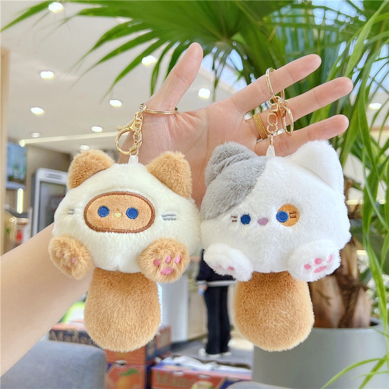 Squeak Chao Cool Meng Casual Cat Series Plush Doll BIBI Meow Mi Planet Buckle Student Schoolbag Pendant
