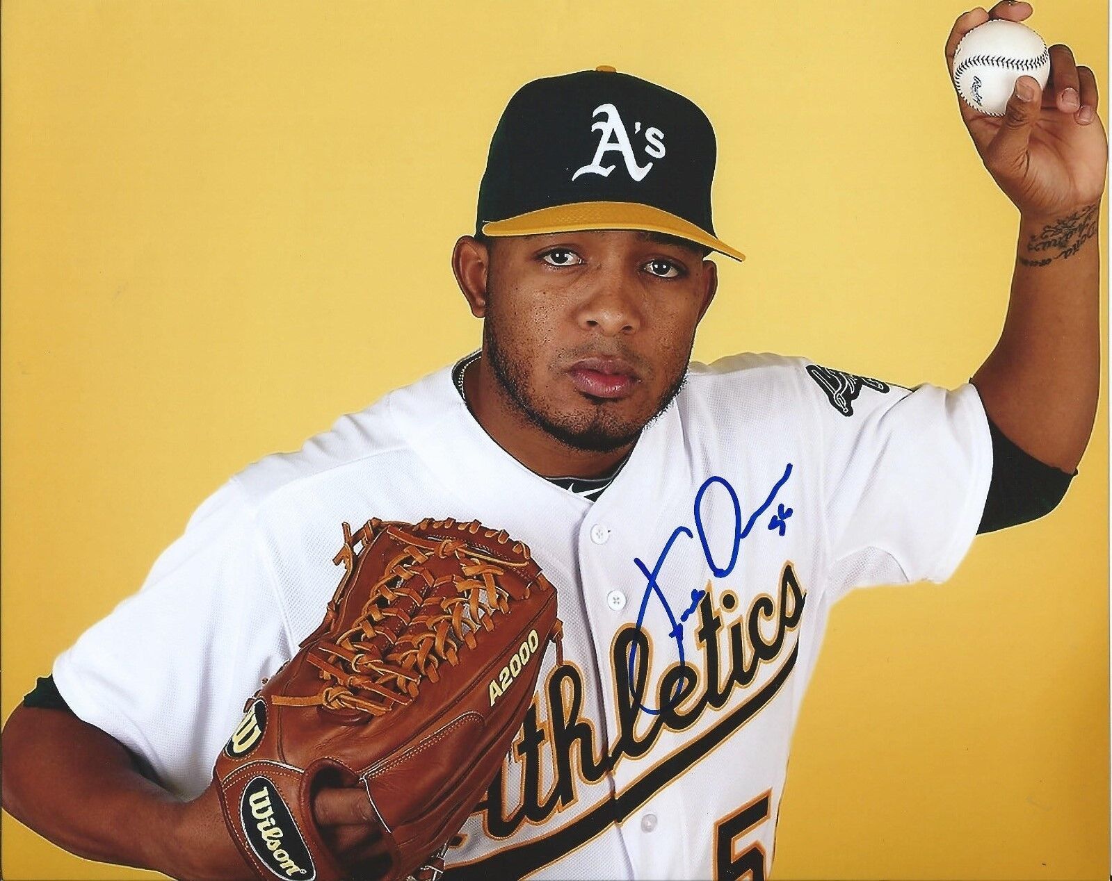 FERNANDO ABAD signed autographed OAKLAND A's 8X10 Photo Poster painting w/COA