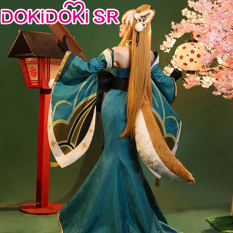 DokiDoki-SR Game Genshin Impact Miss Hina Cosplay Costume Cosplay Gorou Dress